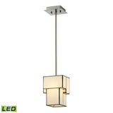 Cubist 6'' Wide 1-Light Mini Pendant - Brushed Nickel - Includes LED Bulb 72062-1-LED Elk Lighting