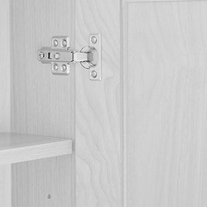 Set of Four Wood Corner Accent Cabinets with Dual Doors for Elegant Living Room Storage