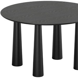 52 Inch Round Solid Wood Dining Table Sturdy Top for Modern Kitchen and Room Gatherings