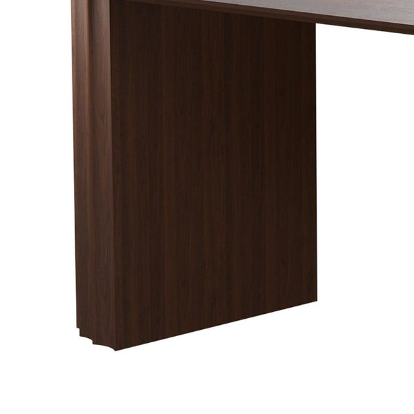 86 Inch Oval Walnut Dining Table with Dual Pedestal Base for Elegant Gatherings