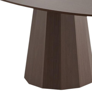 86 Inch Oval Solid Walnut Dining Table with Dual Pedestal Base Seats Eight