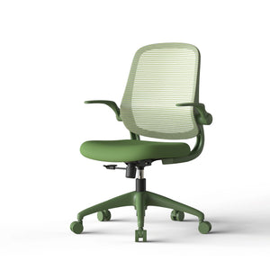 English Elm Ergonomic Mesh Back Task Chair with Flip Armrests High Density Foam Seat 500lb Capacity Green W5280P464455