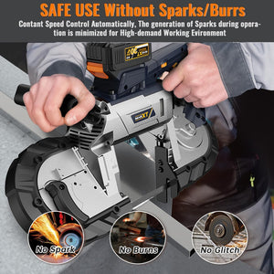 English Elm 5 Inch Cordless Bandsaw 20v Brushless Spark Free Deep Cut Portable Tool 4ah T3177P305038
