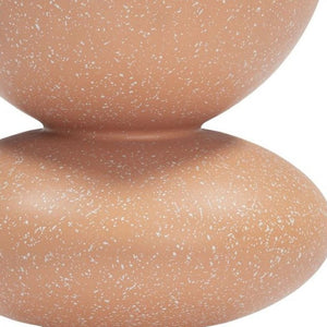 18 Inch Faux Terrazzo Round Accent Table Terra Cotta Pedestal Base Living Room
