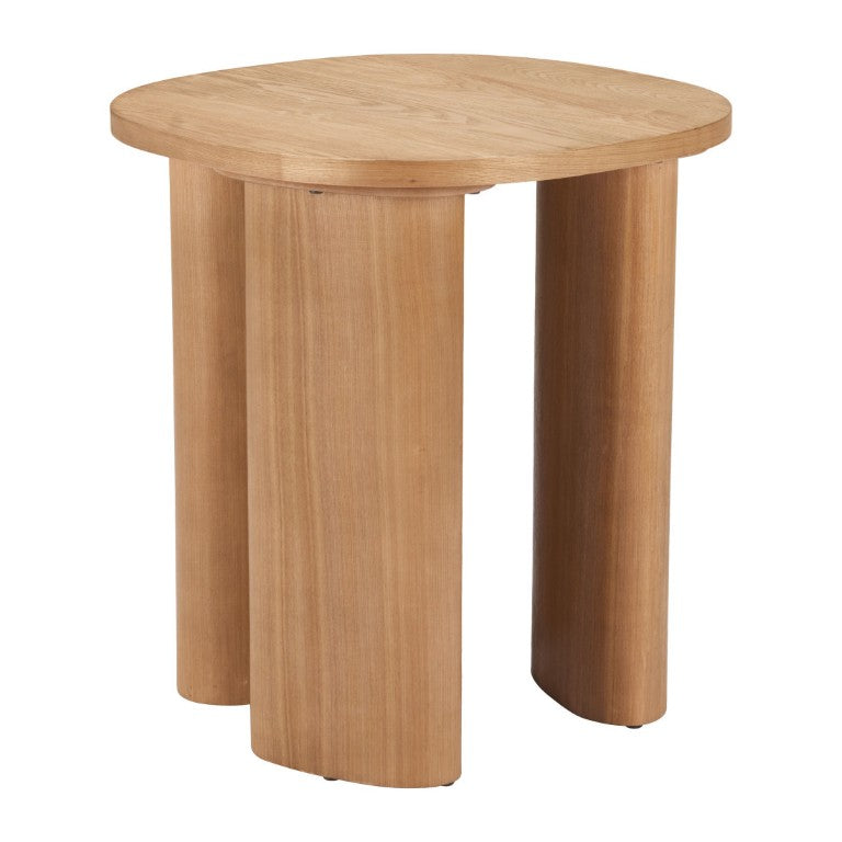 HomeRoots 24 Inch Natural Solid Wood Oval End Table for Living Room or Bedroom Accent Decor 720936