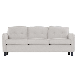 English Elm 3 Piece Living Room Sofa Set – Modern 3-Seater, 2-Seater Loveseat & Accent Armchair For Comfort W680S00083