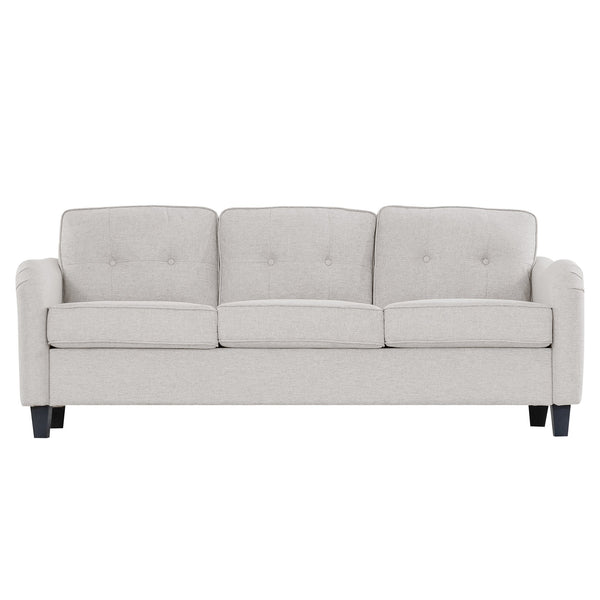 English Elm 3 Piece Living Room Sofa Set – Modern 3-Seater, 2-Seater Loveseat & Accent Armchair For Comfort W680S00083