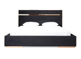 Nova Domus Cartier Modern Black Velvet & Rosegold Bed