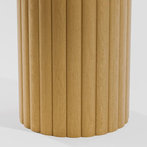 60 Inch Solid Wood Round Dining Table with Pedestal Base for Family Gatherings