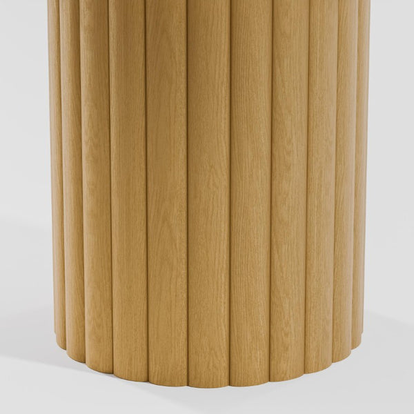 60 Inch Solid Wood Round Dining Table with Pedestal Base for Family Gatherings