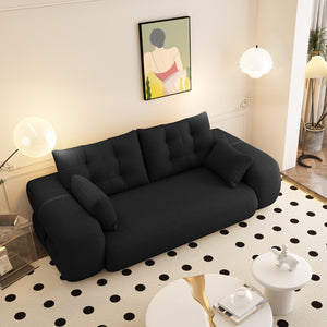 English Elm Human Dog Bed Teddy Plush Foldable Floor Sofa Sleeper for Living Room or Playroom W1885P369571