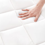 Madison Park Cloud Soft Casual Overfilled Plush Hypoallergenic Down Alternative Waterproof Mattress Pad MP16-3146 White