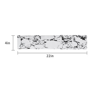 English Elm 22-inch Panda White Side Splash for Vanity Tops — Engineered Sintered Stone, Durable, Easy-Clean W509P362114