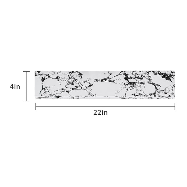 English Elm 22-inch Panda White Side Splash for Vanity Tops — Engineered Sintered Stone, Durable, Easy-Clean W509P362114