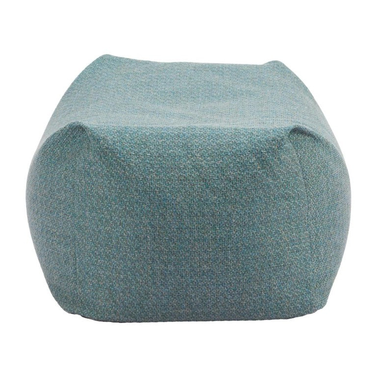 HomeRoots 34 Inch Olefin Fabric Round Pouf Ottoman for Living Room Bohemian Floor Seating 721083