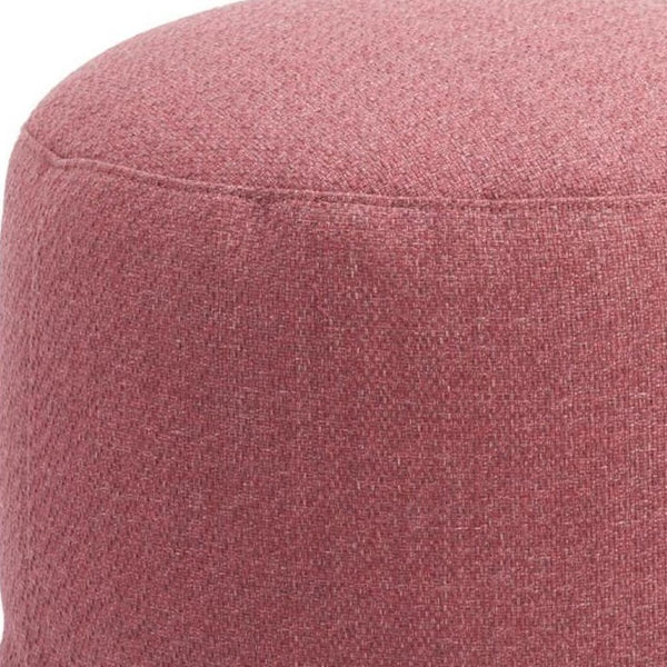 22 Inch Round Olefin Fabric Ottoman Pouf for Living Room Accent Seating Decor