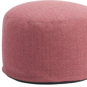 22 Inch Round Olefin Fabric Ottoman Pouf for Living Room Accent Seating Decor