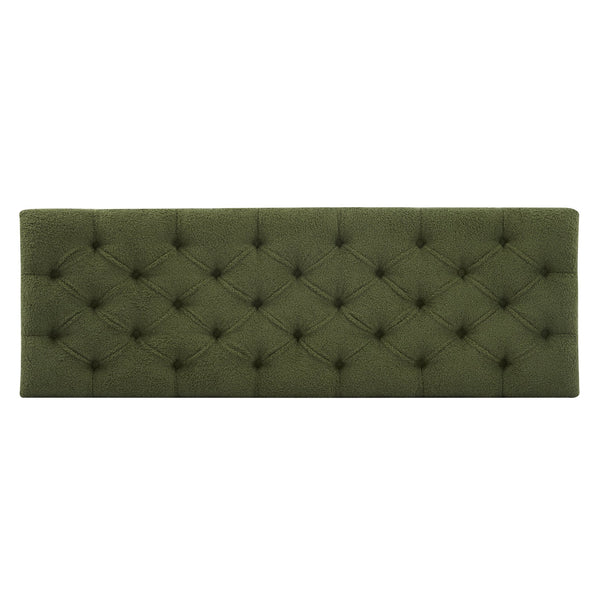 English Elm Christopher Knight Home® - Ottoman tufted storage bench with boucle cushion, diamond stitch elegance, soft-close lid, sturdy legs Green N779P294331G
