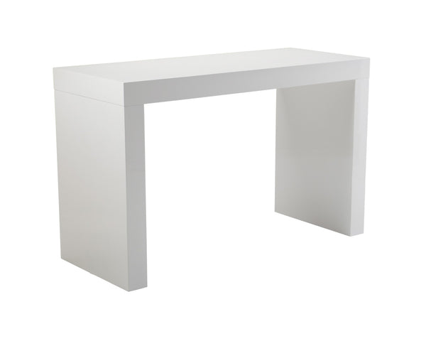 Sunpan FARO Counter Table - Sleek High-Gloss White Design for Modern Dining & Versatile Entertaining Space 112711