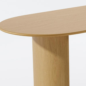 79 Inch Solid Wood Oval Dining Table with Double Pedestal Base Seats up to Eight Guests