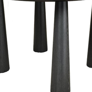 45 Inch Round Wood Dining Table Solid Top for Modern Kitchen and Casual Gatherings