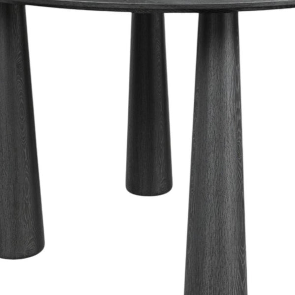 45 Inch Round Wood Dining Table Solid Top for Modern Kitchen and Casual Gatherings