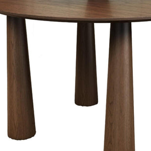 45 Inch Round Wood Dining Table Solid Top for Modern Kitchen and Casual Gatherings
