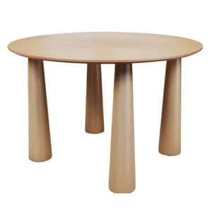 45 Inch Round Wood Dining Table Solid Top for Modern Kitchen and Casual Gatherings