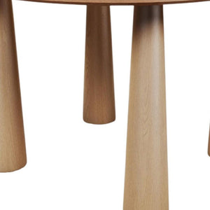 45 Inch Round Wood Dining Table Solid Top for Modern Kitchen and Casual Gatherings