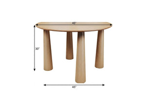 45 Inch Round Wood Dining Table Solid Top for Modern Kitchen and Casual Gatherings
