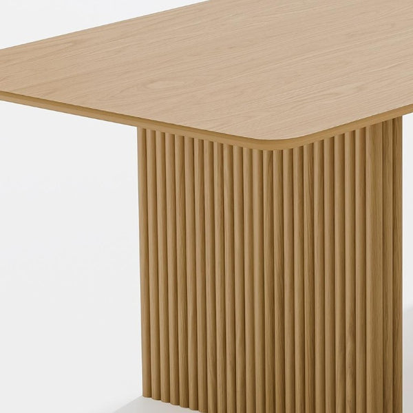 79 Inch Solid Wood Double Pedestal Dining Table for Elegant Formal Gatherings
