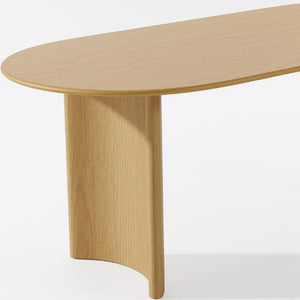 67 Inch Oval Solid Wood Dining Table with Double Pedestal Base Seats Six for Elegant Gatherings