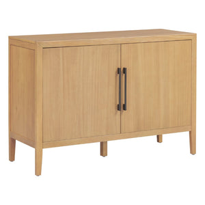 English Elm U_style Farmhouse Pine Veneer Buffet Cabinet with Double Doors for Kitchen or Entryway Natural N711P410389O