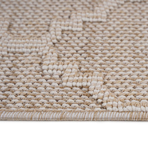 English Elm Loom Cream Trellis Indoor/Outdoor Area Rug - Durable, Stain-Resistant, Pet-Friendly Design 2X8 B335P289595