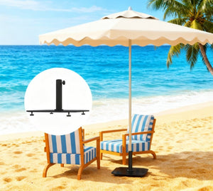English Elm Metal Powder Coated Square Patio Umbrella Base 41 Pound Weighted Outdoor Stand T3971P427410