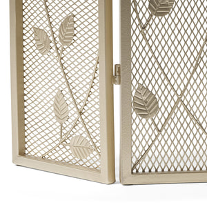 English Elm Christopher Knight Home® - FIRE Screen Gold Iron Fireplace Shield with Decorative 35.25x26.75 Inch Durable Heat-Resistant Guard 65186.00GLD