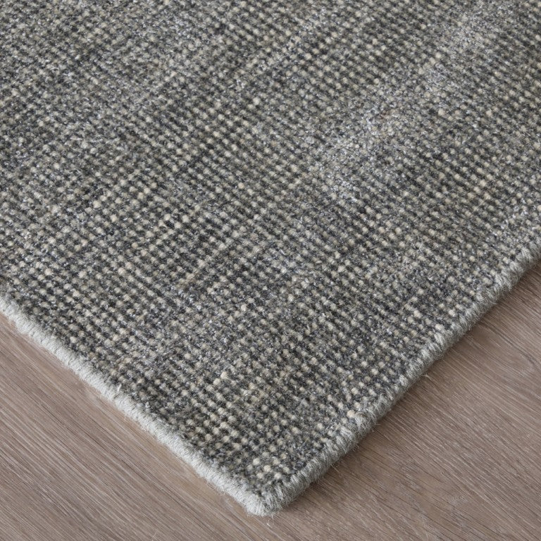 5 X 8 Hand Woven Wool Blend Gray Area Rug Artisan Crafted for Living Rooms
