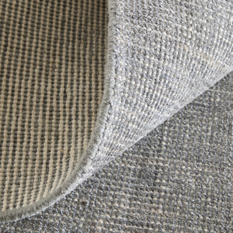 5 X 8 Hand Woven Wool Blend Gray Area Rug Artisan Crafted for Living Rooms