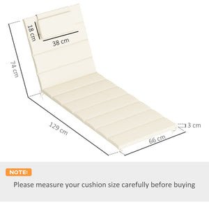 English Elm Outsunny Upf50 Olefin Chaise Cushions Set of 2 with Foam Core for Patio Poolside W2225P485598
