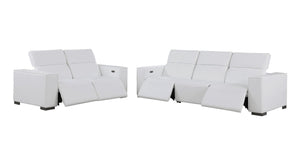 HomeRoots Two Piece Genuine Leather Sectional Sofa Set Seating Five in Modern Living Room 721604