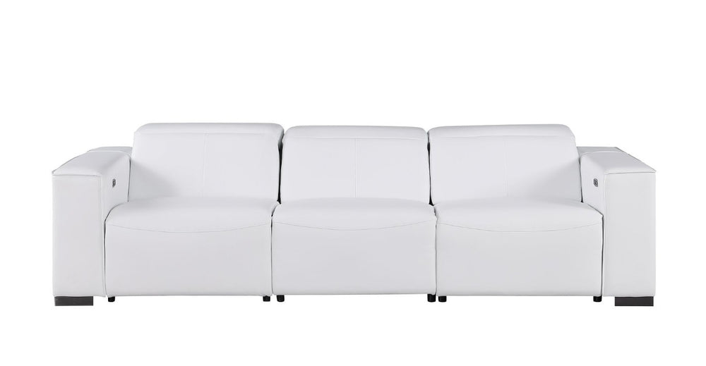 HomeRoots Two Piece Genuine Leather Sectional Sofa Set Seating Five in Modern Living Room 721604