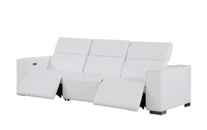 Two Piece Genuine Leather Sectional Sofa Set Seating Five in Modern Living Room