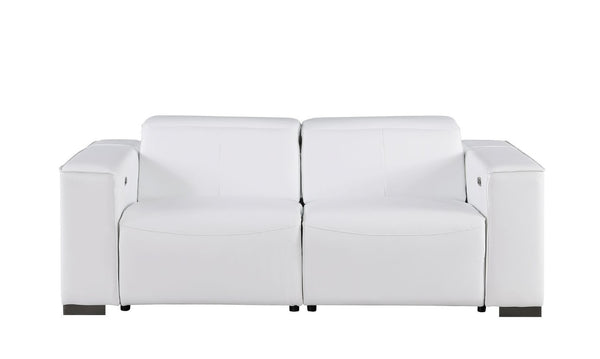 Two Piece Genuine Leather Sectional Sofa Set Seating Five in Modern Living Room