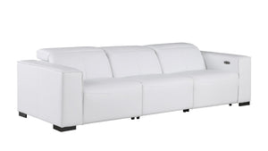 Two Piece Genuine Leather Sectional Sofa Set Seating Five in Modern Living Room