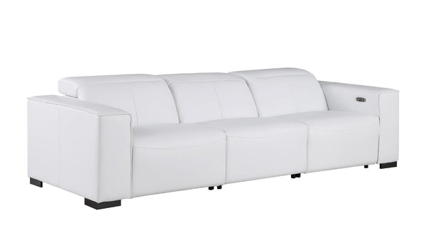 Two Piece Genuine Leather Sectional Sofa Set Seating Five in Modern Living Room