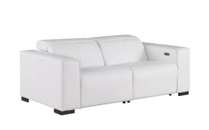 Two Piece Genuine Leather Sectional Sofa Set Seating Five in Modern Living Room