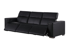 Two Piece Genuine Leather Sectional Sofa Set for Five with Bold Living Room Appeal