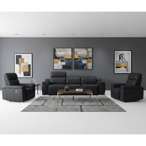 Two Piece Genuine Leather Sectional Sofa Set for Five with Bold Living Room Style