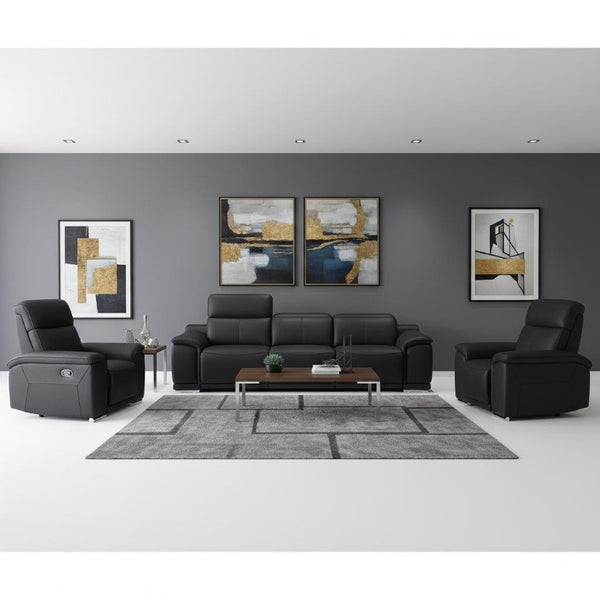 Two Piece Genuine Leather Sectional Sofa Set for Five with Bold Living Room Style