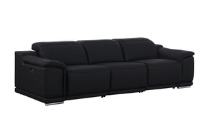 Two Piece Genuine Leather Sectional Sofa Set for Five with Bold Living Room Style